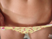 Step Mom helps Step Son to cum quick in her panties when she caught him spying 16/16