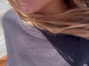 sex on the roof in stockings, he cummed on my ass 11/16