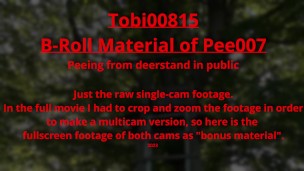 B-Roll: Pee 007 – Uncut single-cam footages of me peeing in public from deerstand. Exhibitionist