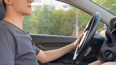 driving with hard cock