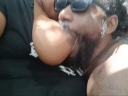 SUCKING PRETTY SOFT TITTIES IN THE AIR B&B BY THE WINDOW SO EVERYBODY CAN SEE!!!!!!!!!! 16/16