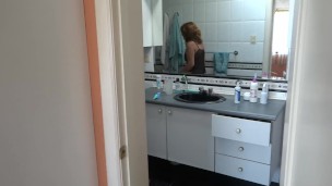 I love showing off while they jerk off and cum in front of me