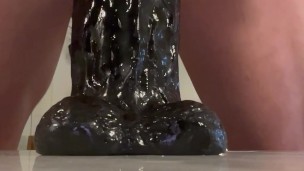 Fisting slut riding dildo, 11 inches in circumference 9 inches deep heaven!