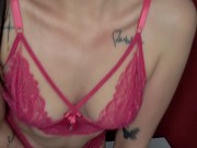 sitting on the vibrator, he ate cum 1/16