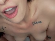 sitting on the vibrator, he ate cum 14/16