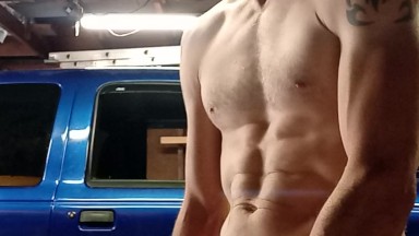 Hot juicy cumshot in the garage