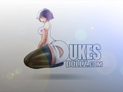 Dukes Dollz: Ava Valentina stretches her tight pussy on a thick dildo 1/16