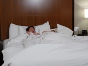 Blonde Stepmom and Stepson Share Hotel Bed 7/16