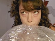 Blowing up balloons and a beach ball 8/16