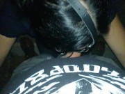 Princess with beautiful eyes with open mouth SPIDER gag take my cum in public 3/16