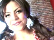 Kinky Brunette Cowgirl Teases Her Pussy 3/16