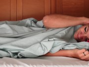 Romantic intense good morning wake up sex with cumshot between legs 1/16