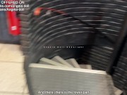 STRANGER CHALLENGE - I get fucked by a stranger in an X cinema. A voyeur joins us and cums on me 6/16