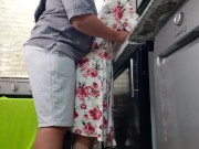 I fucked my stepsister in the kitchen while she was washing the dishes - Lesbian_illusion