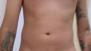 Colombian young playing with a huge dick