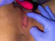 Pussy care  gynecologist speculum examination brought me to orgasm fluid examination 15/16