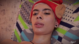 Christmas Special Big Dick Slim Latino Twink Magic C Jerking Off Covering Some Christmas Cookies