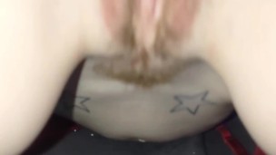 Christmas Gift for Santa Stuffing my Stockings Sexy Redhead
