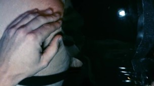Blindfolded jock sucks random cock while being rimmed