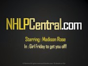 Sexy Office Secretary Strips Off Lingerie And Teases Tight Pussy In Stockings 1/16