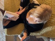 Sexy and Horny Petite Wife works on Big Dick to have Precum Dripping by Ball Play and Slow Edging Strokes 1/16