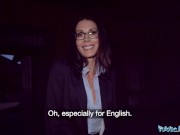 Public Agent Big tits MILF teacher gives big dick deepthroat pov blowjob 1/16