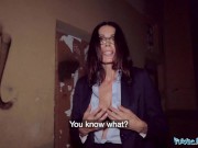 Public Agent Big tits MILF teacher gives big dick deepthroat pov blowjob 4/16