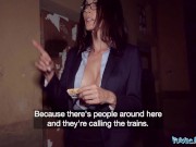 Public Agent Big tits MILF teacher gives big dick deepthroat pov blowjob 5/16