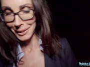 Public Agent Big tits MILF teacher gives big dick deepthroat pov blowjob 8/16