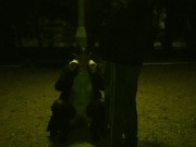 Dum Whore worship cock in public, no shame 1/16