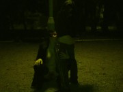 Dum Whore worship cock in public, no shame 4/16