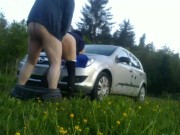 Bends me on the hood of the car and fucks me like a PIG PART 2 1/16