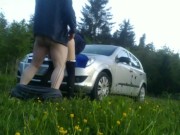 Bends me on the hood of the car and fucks me like a PIG PART 2 2/16