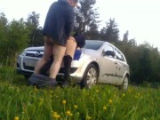 Bends me on the hood of the car and fucks me like a PIG PART 2 9/16