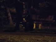 Whore deal with a big fat dick in the public park, leashed 12/16