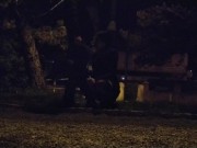 Whore deal with a big fat dick in the public park, leashed 7/16