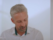 ULTRAFILMS Two horny coed girls Kate Quinn and Rebecca Volpetti luring their teacher into hardcore action 3/16