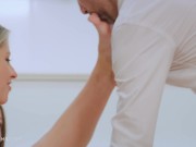 ULTRAFILMS Two horny coed girls Kate Quinn and Rebecca Volpetti luring their teacher into hardcore action 8/16