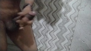 A Beautiful Masturbating and Jerking Off Inside Lone Bathroom Before Bath And Had Huge Cum And Moan
