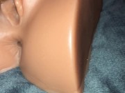Dirty Talking With An Intense Orgasm As I Anal Creampie My Torso Sex Doll 6/16