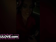 Babe shares Xmas party outfit, bares big new boobs, doggystyle pussy farting queefing JOI & behind scenes stories - Lelu Love 2/16