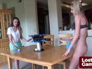 Nude Strip Game with 2 Hot Girls 4/16