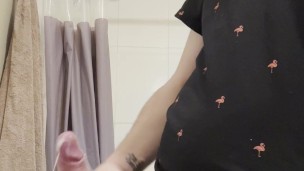 Jerking off in the bathroom