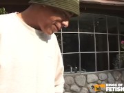 Horny blonde gets her cunt banged by a black gardener on the sunbed while husband is not home 2/16