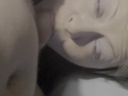 After party wife wakes up with my dick in her mouth! 10/16