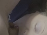 After party wife wakes up with my dick in her mouth!
