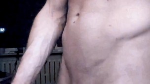 Horny Stud Jerking Off Wildly His Big Uncut Dick