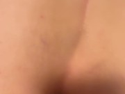 BBW stepmom MILF fucked from behind doggy back shots his POV and cum shot 13/16