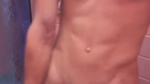 Jerking off in shower