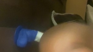 Little Bunny dildo play for Daddy